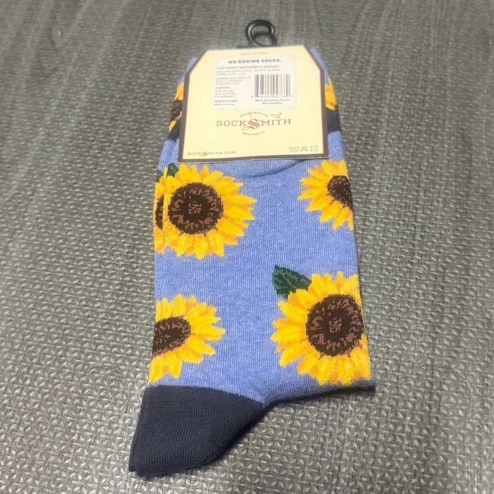 SockSmith Boutique Socks. Sunflowers. Brand new.